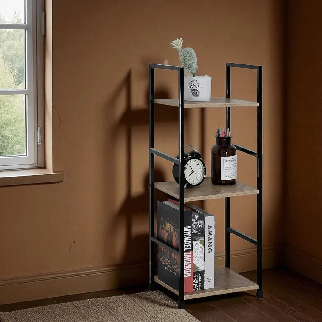 Biblioteca Estanteria de Hierro y mdf 3 Estantes