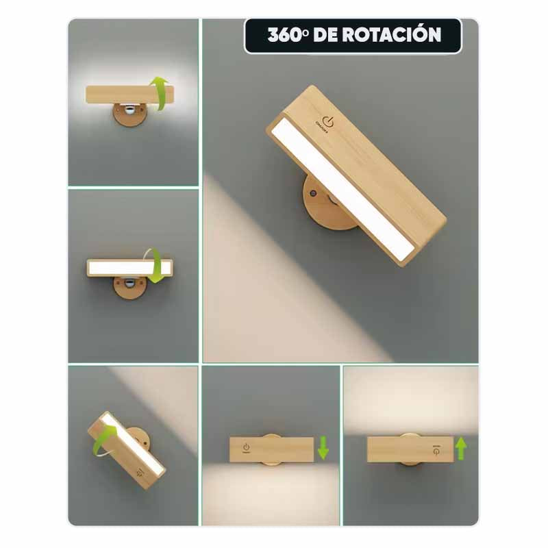 Lampara Led de Madera Lightwood 360 grados