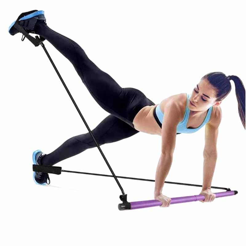 Barra de Pilates de Entrenamiento con Bandas.