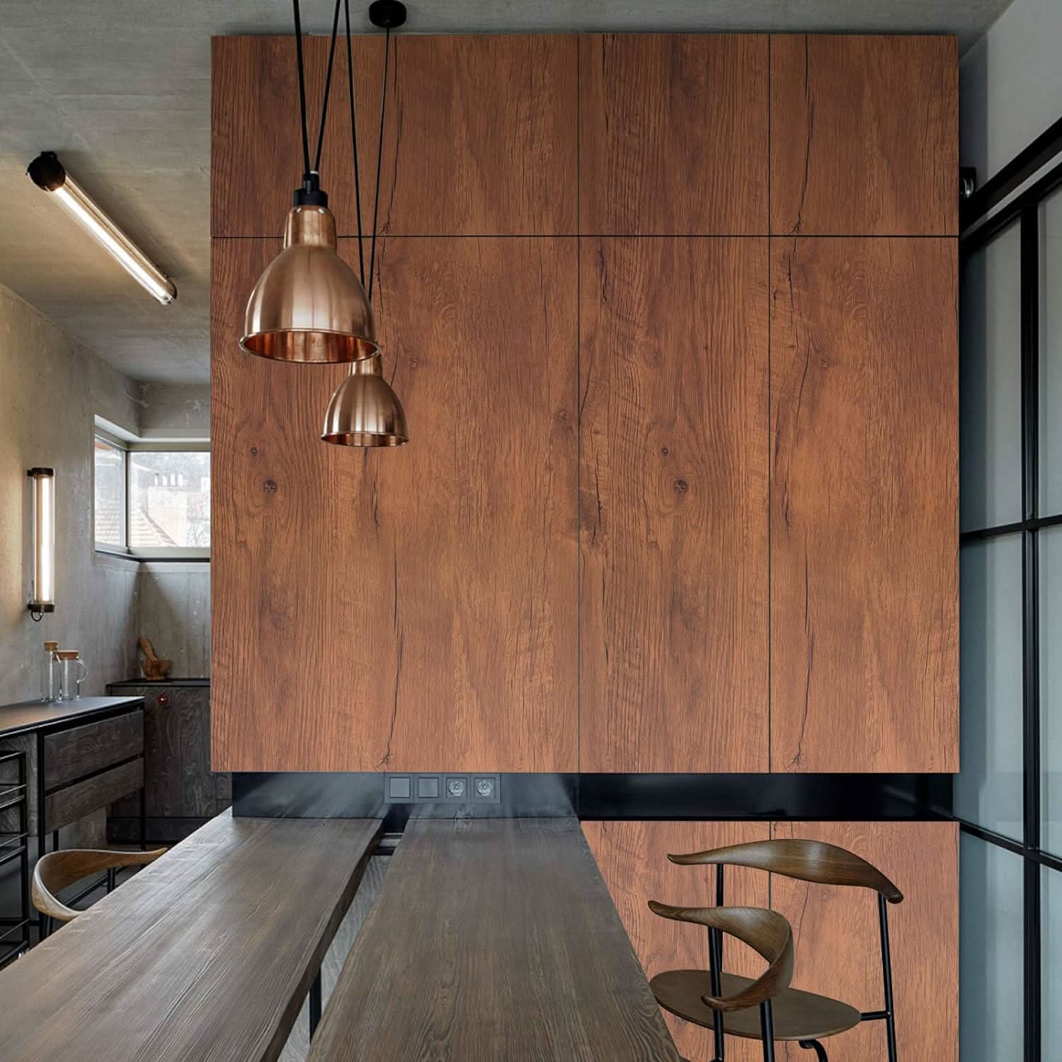 Papel Adhesivo Simil Madera Impermeable Milhome 10mts