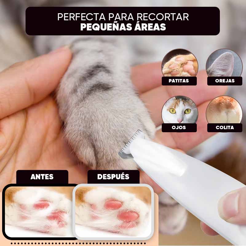 Recortador de Pelo para Patas de Mascotas Led