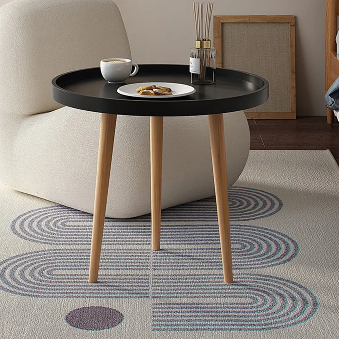 Mesa Bolpur Redonda Ratona de Madera y Plastico 40X44