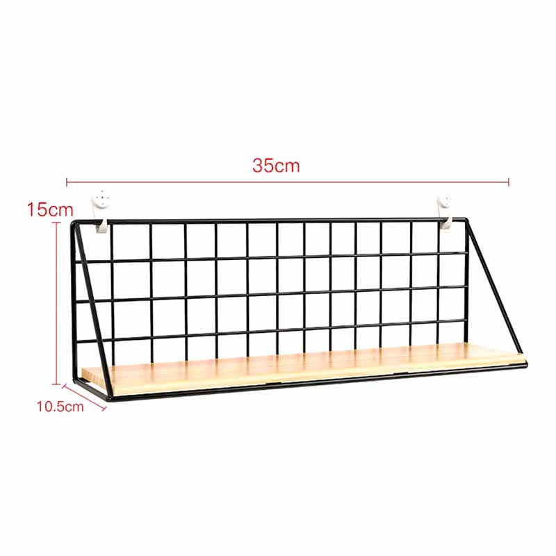 Estante Decorativo con Adhesivos Madera y Metal