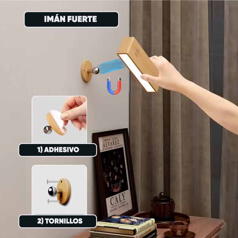 Lampara Led de Madera Lightwood 360 grados