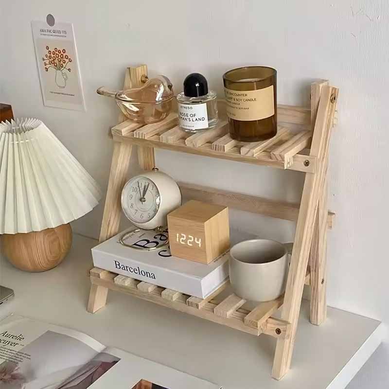 Estanteria de Madera 2 Niveles para Escritorio