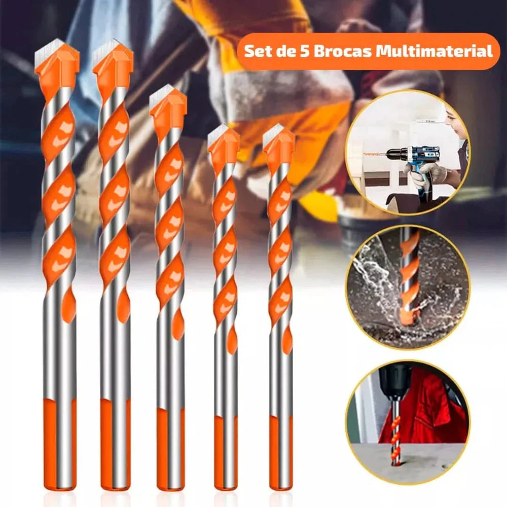 Pack de 3 Juegos de 5 Brocas Multimaterial ProDrill Leisel