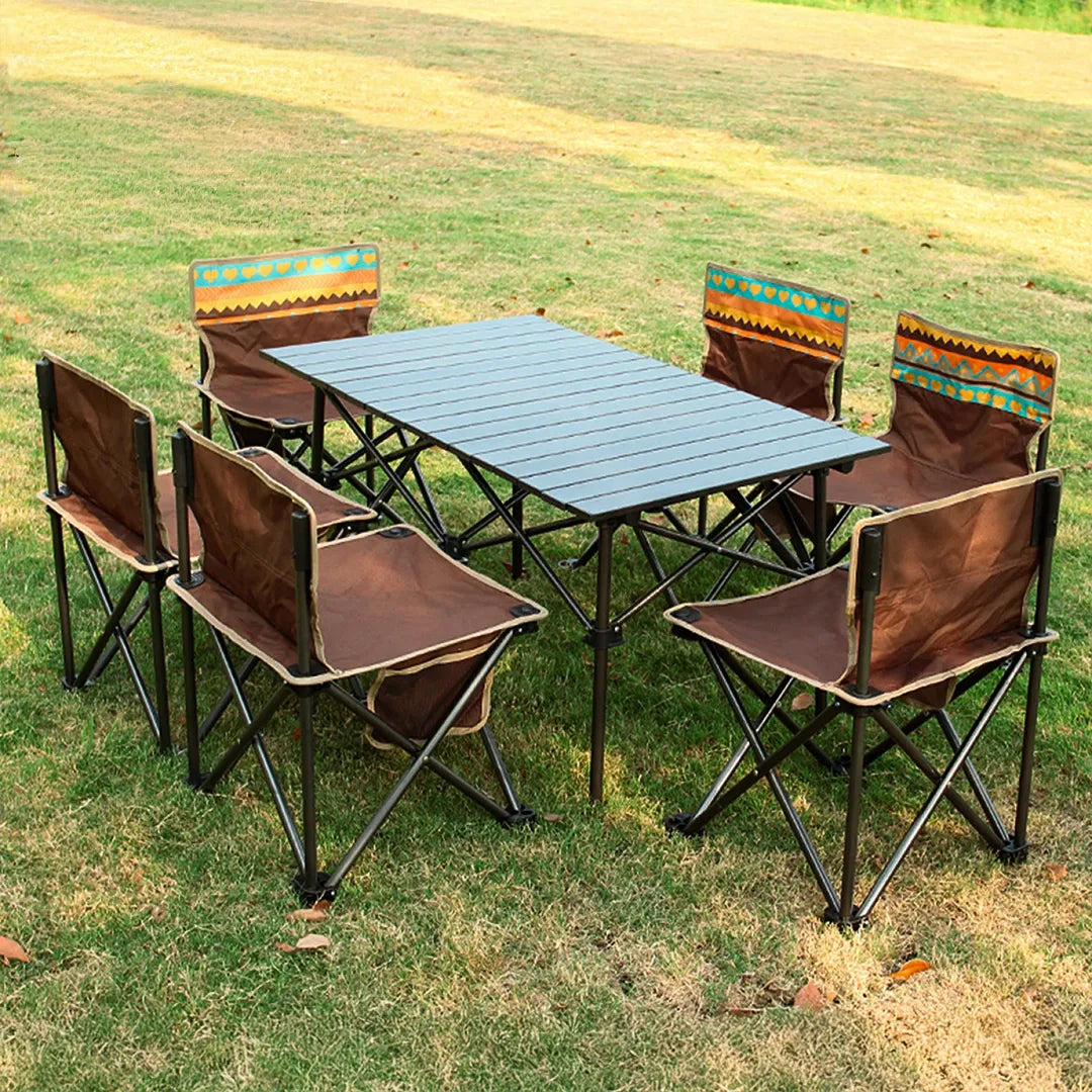 Mesa Enrollable de Aluminio Rectangular Camping