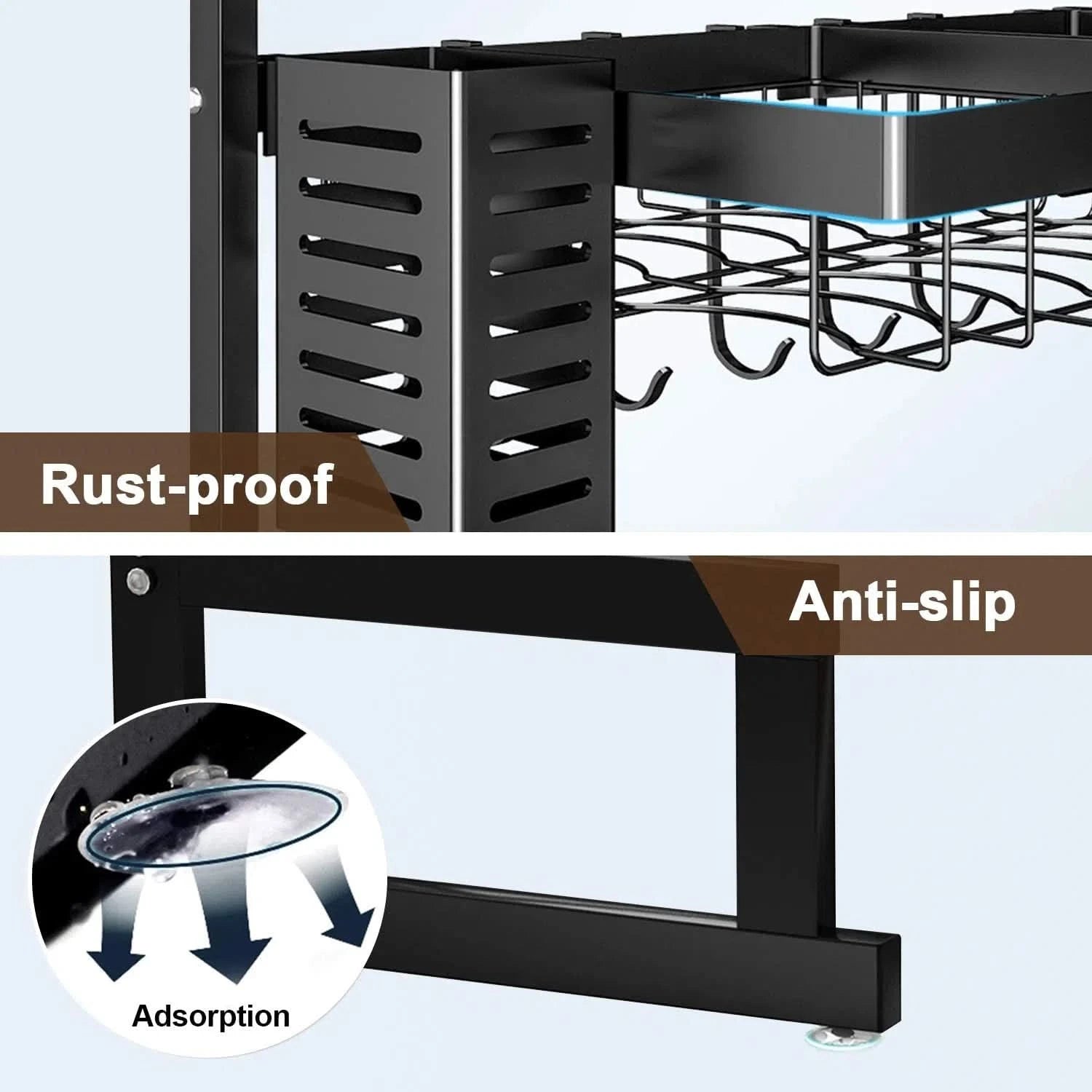 Escurridor de Platos Estructural 2 Pisos Premium para Mesada