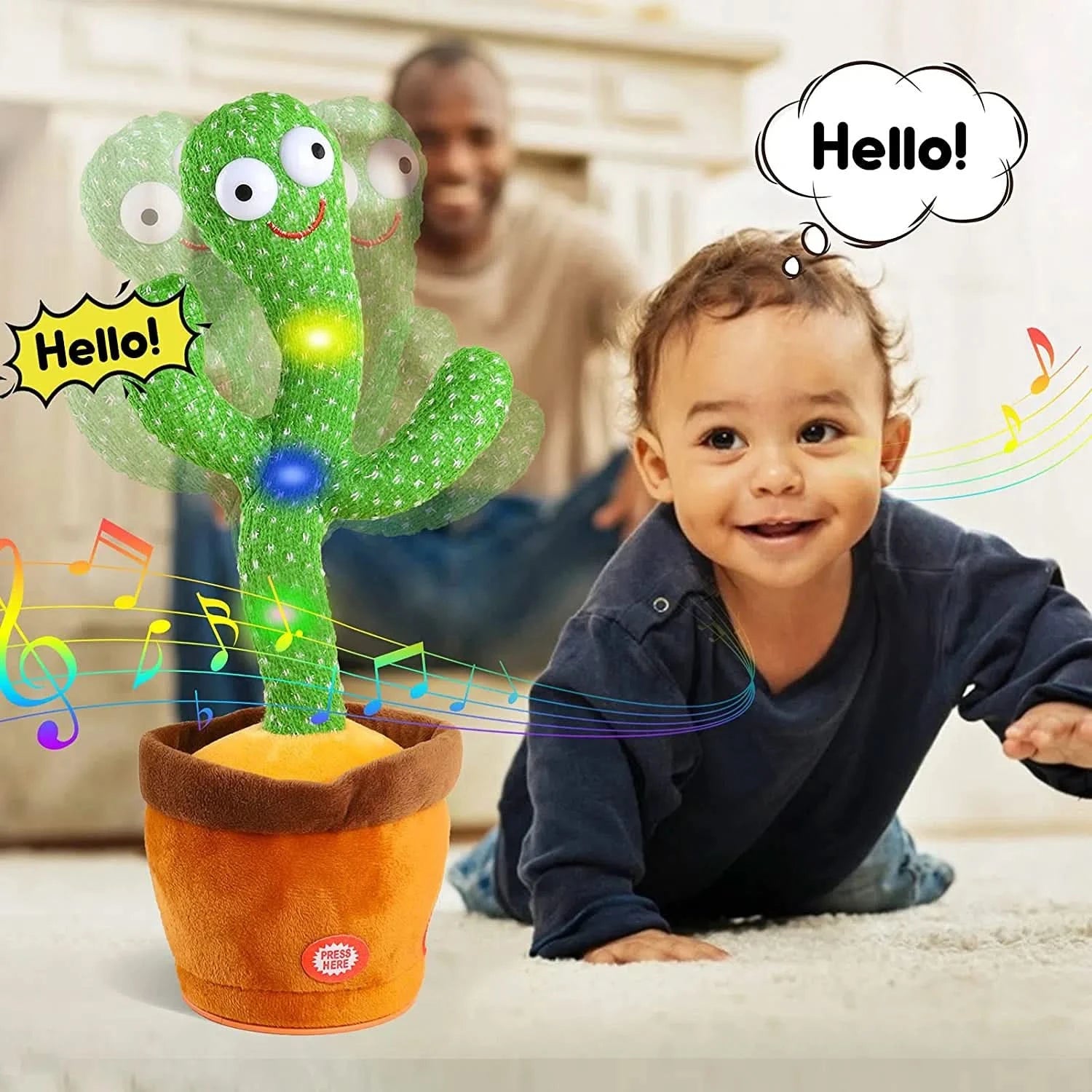 Juguete Didáctico Cactus  Bailarín con Luces y Sonido
