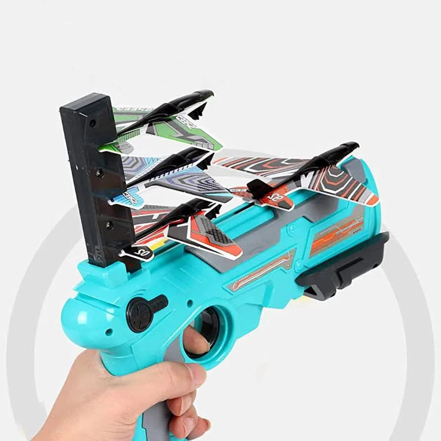 Lanza Aviones con Forma de Pistola + 3 Aviones.