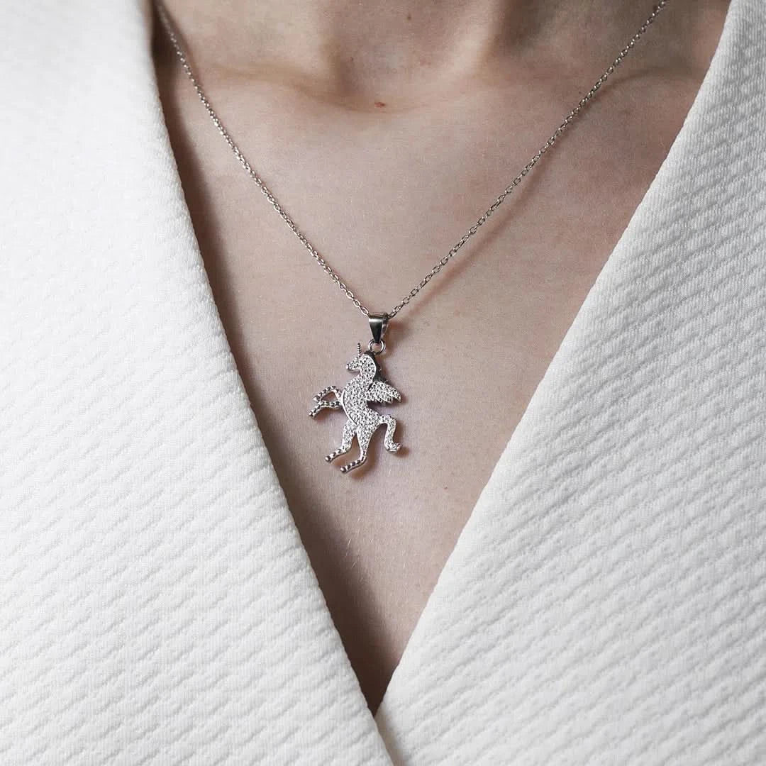 Colgante Unicornio Plata 925 - p19032