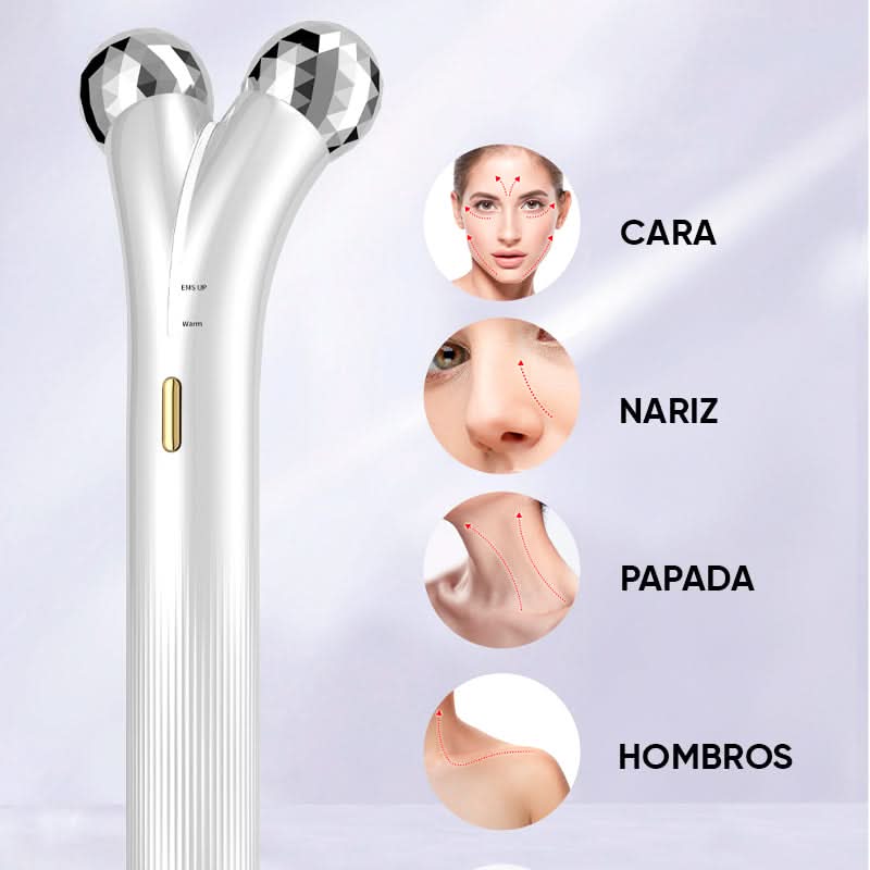 Rodillo FacialFlex Masajeador de Microcorriente Blumin