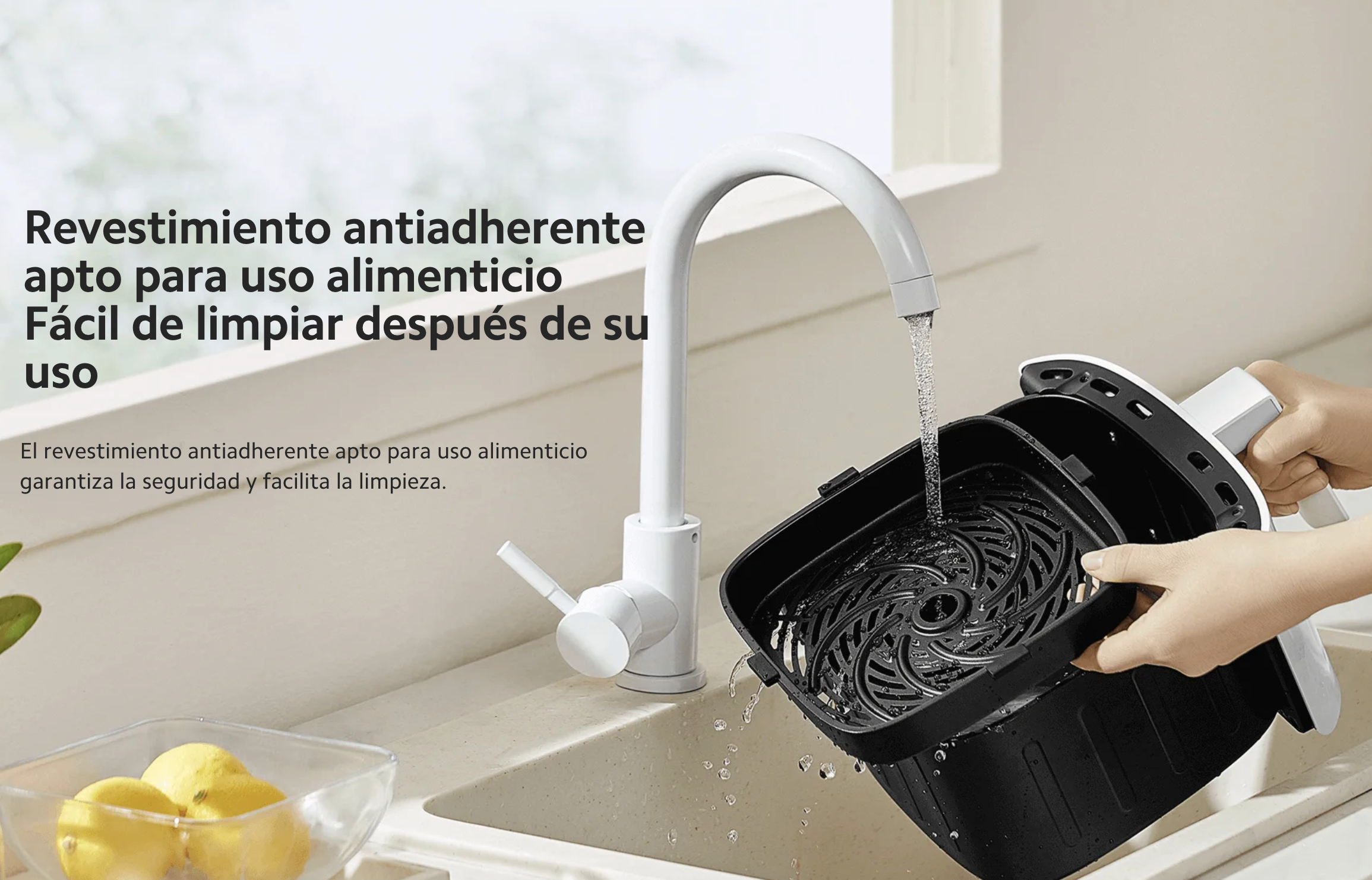 Freidora de aire Xiaomi 6L vista adicional – Milgenial Uruguay