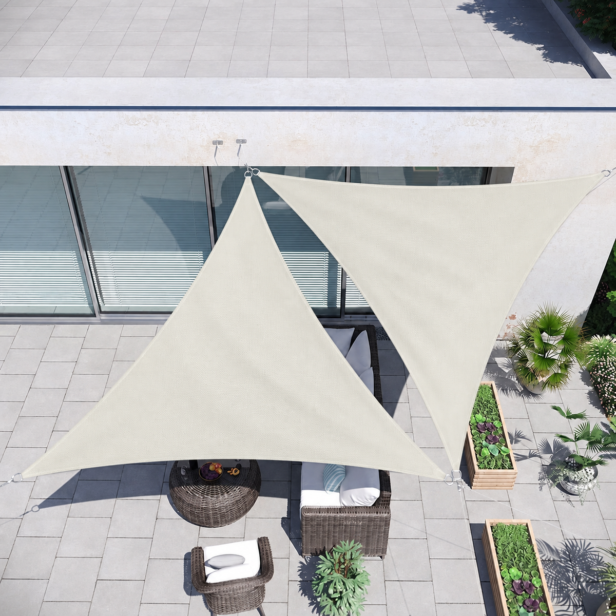 Malla Parasol Triangular Vela Impermeable