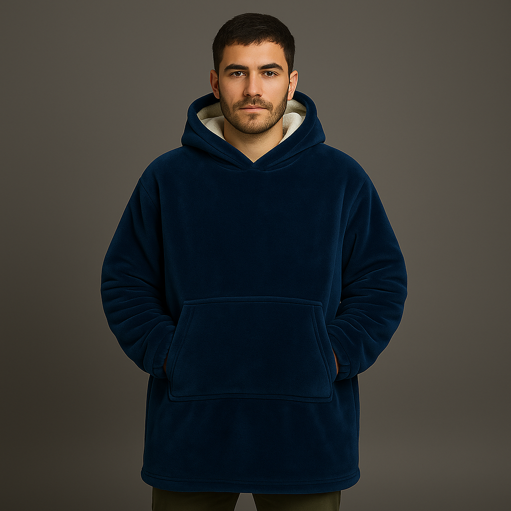 Hoodie Azul Polar con Capucha Marca Wilma