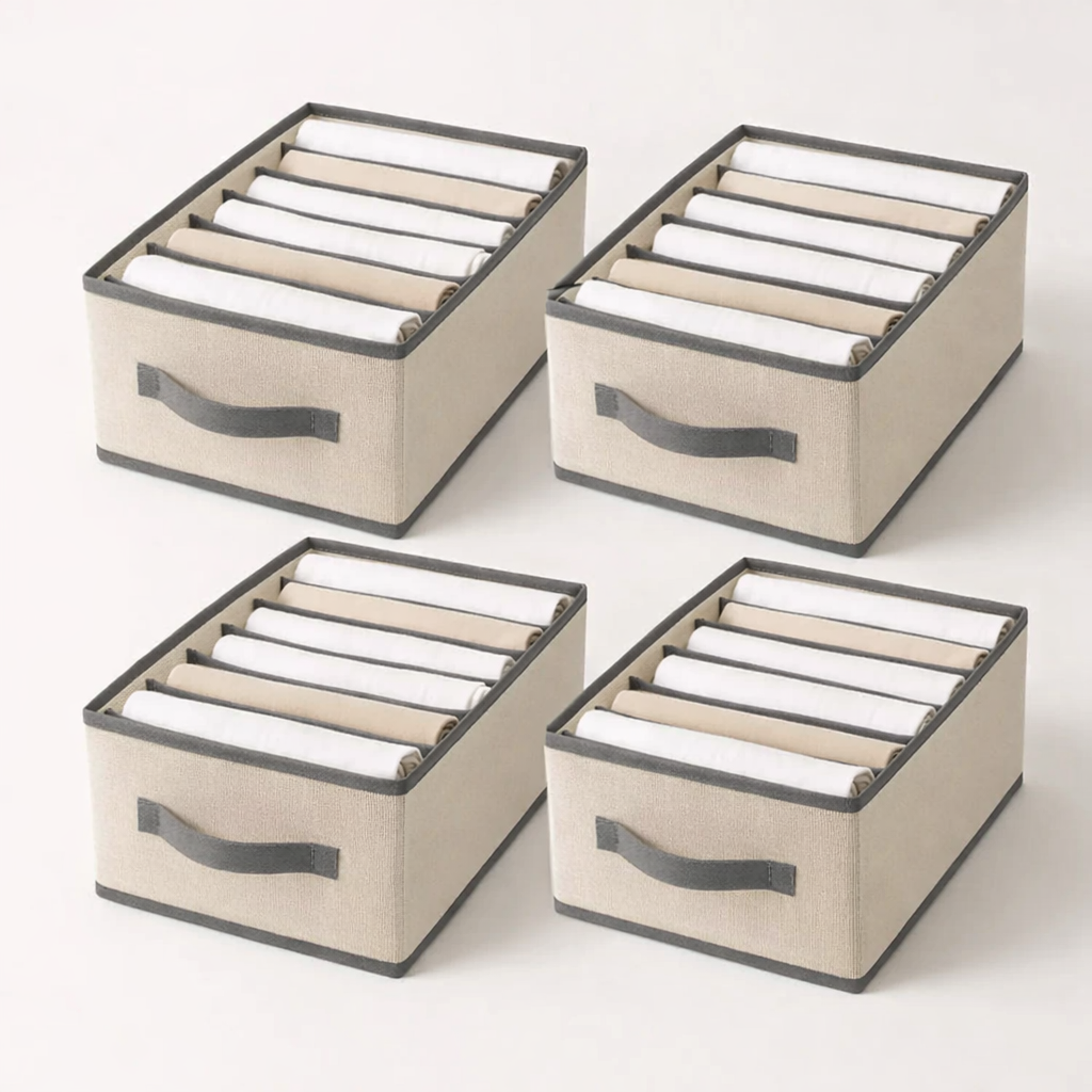 Oferta 4 Organizador Clot para Ropa con 8 Divisiones Milhome