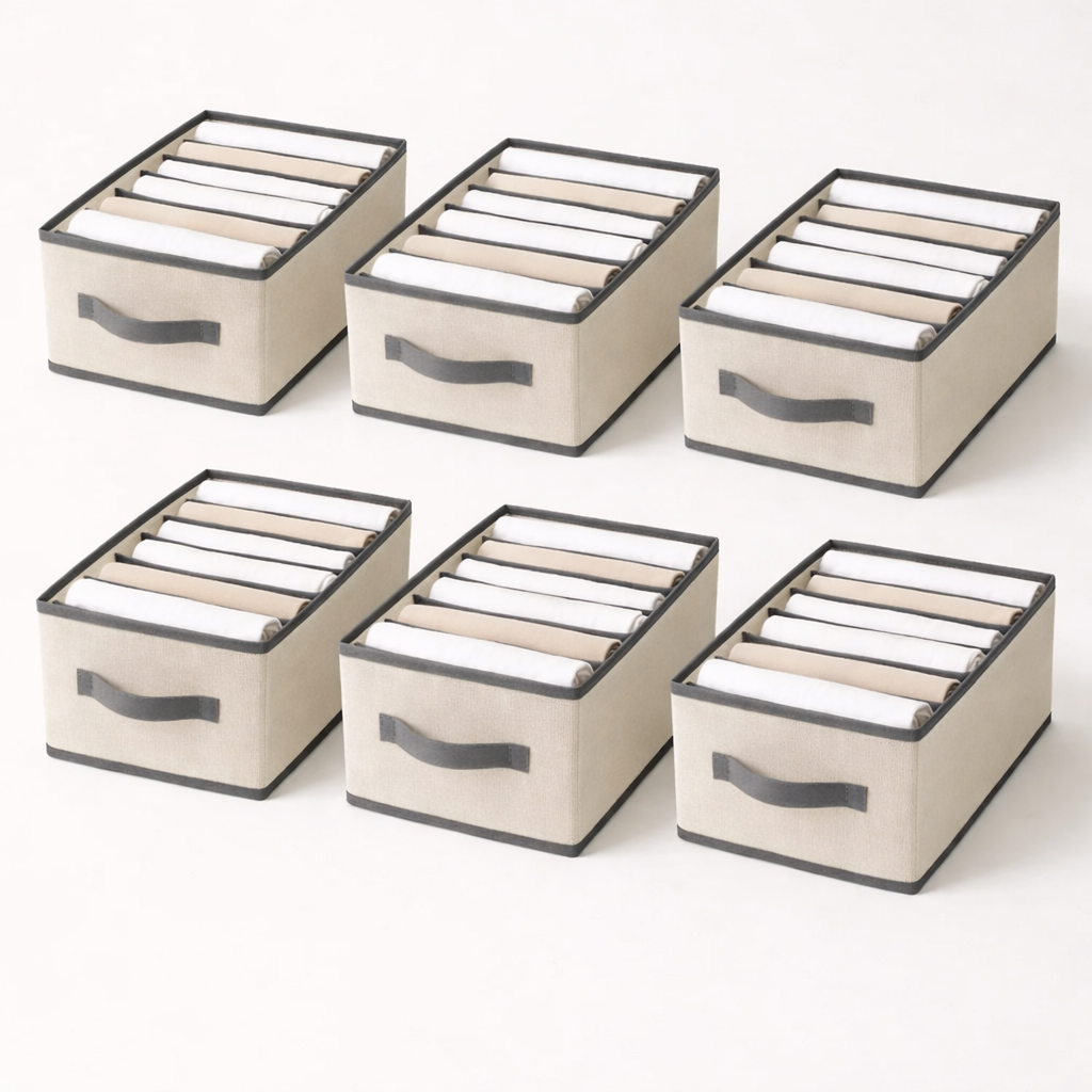 Oferta 6 Organizadores Clot para Ropa con 8 Divisiones Milhome