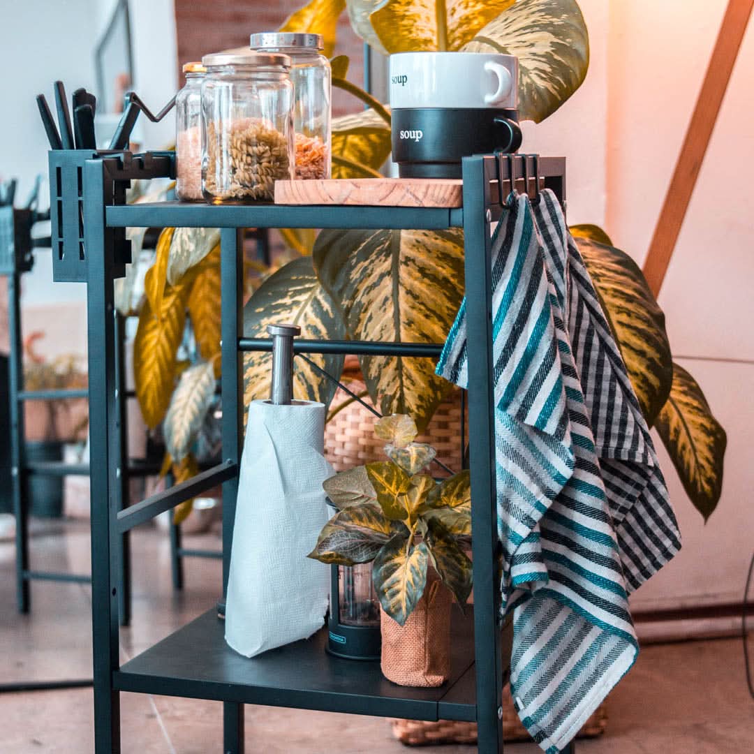 Organizador con 2 Estantes para Microondas Extensible