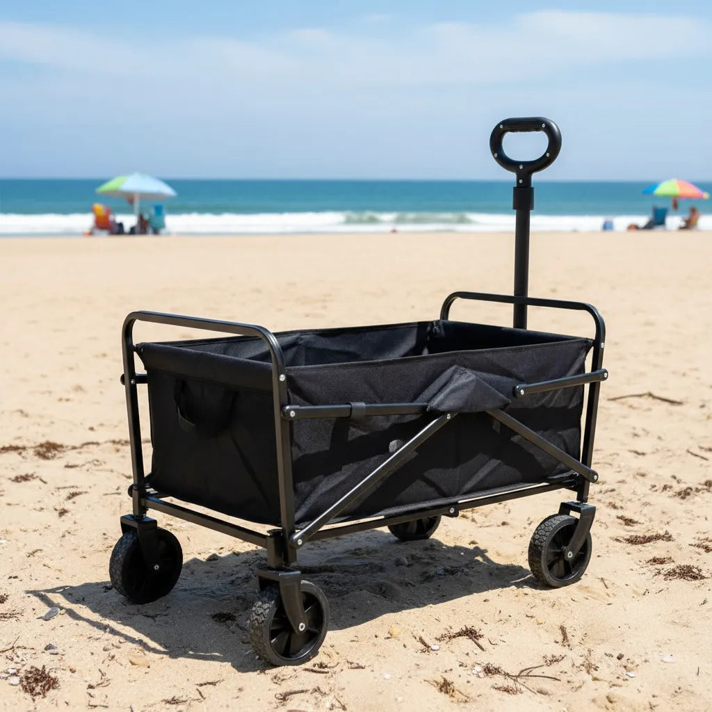 Carro Lona Plegable Para Playa Camping Ruedas Anchas