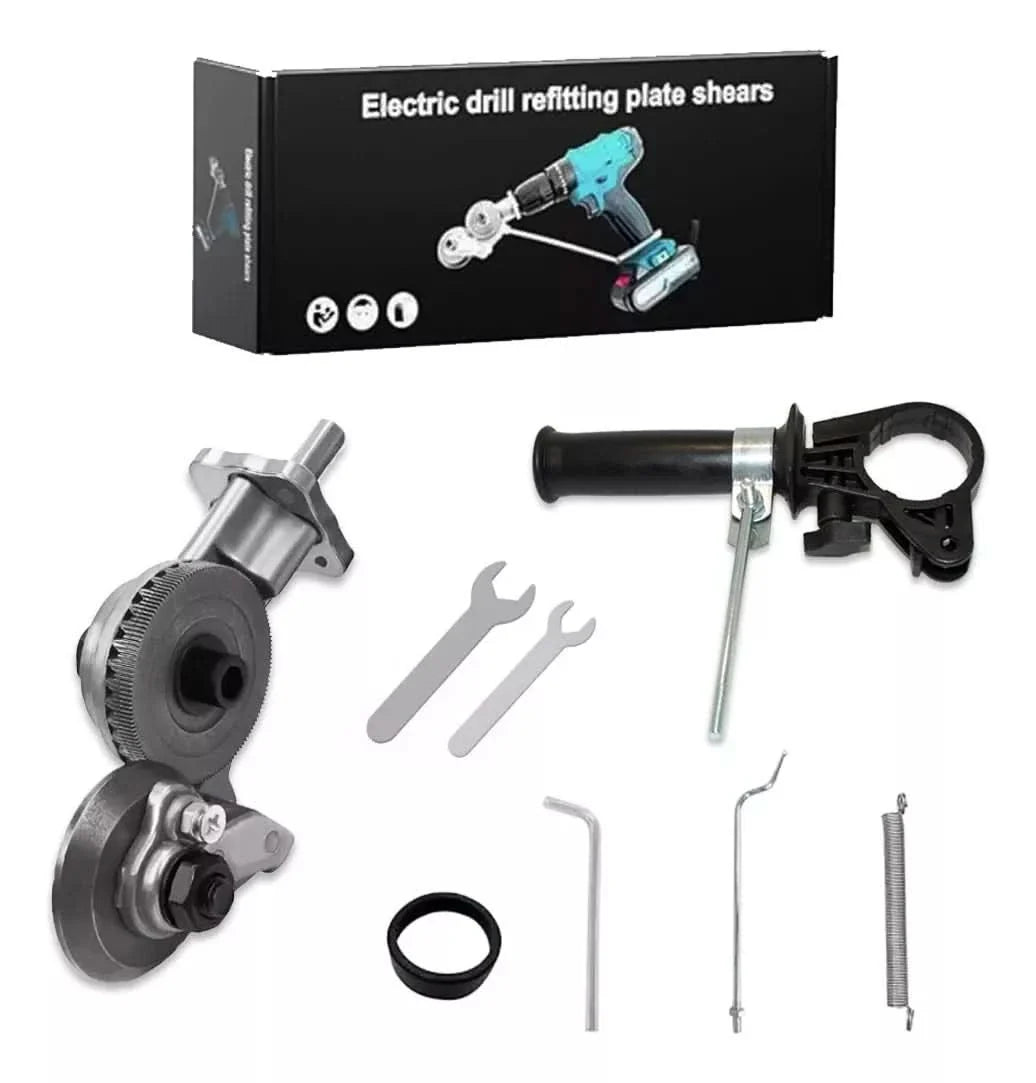 Cortador de Placa de Metal Eléctrico para Taladro