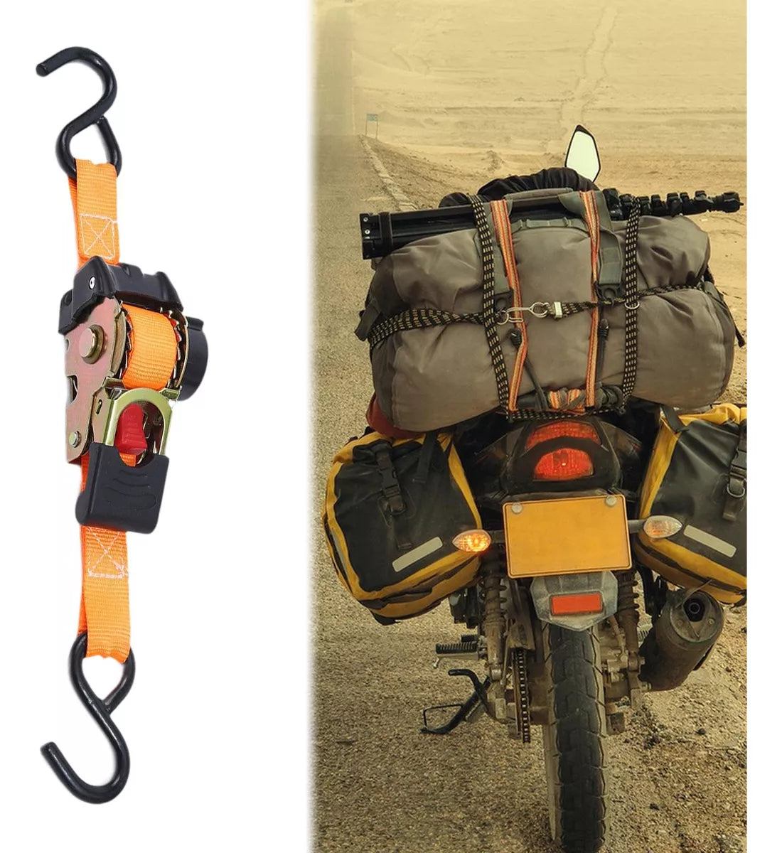 Pack de 2 Cinta Sujetadora Catraca Retráctil Automático