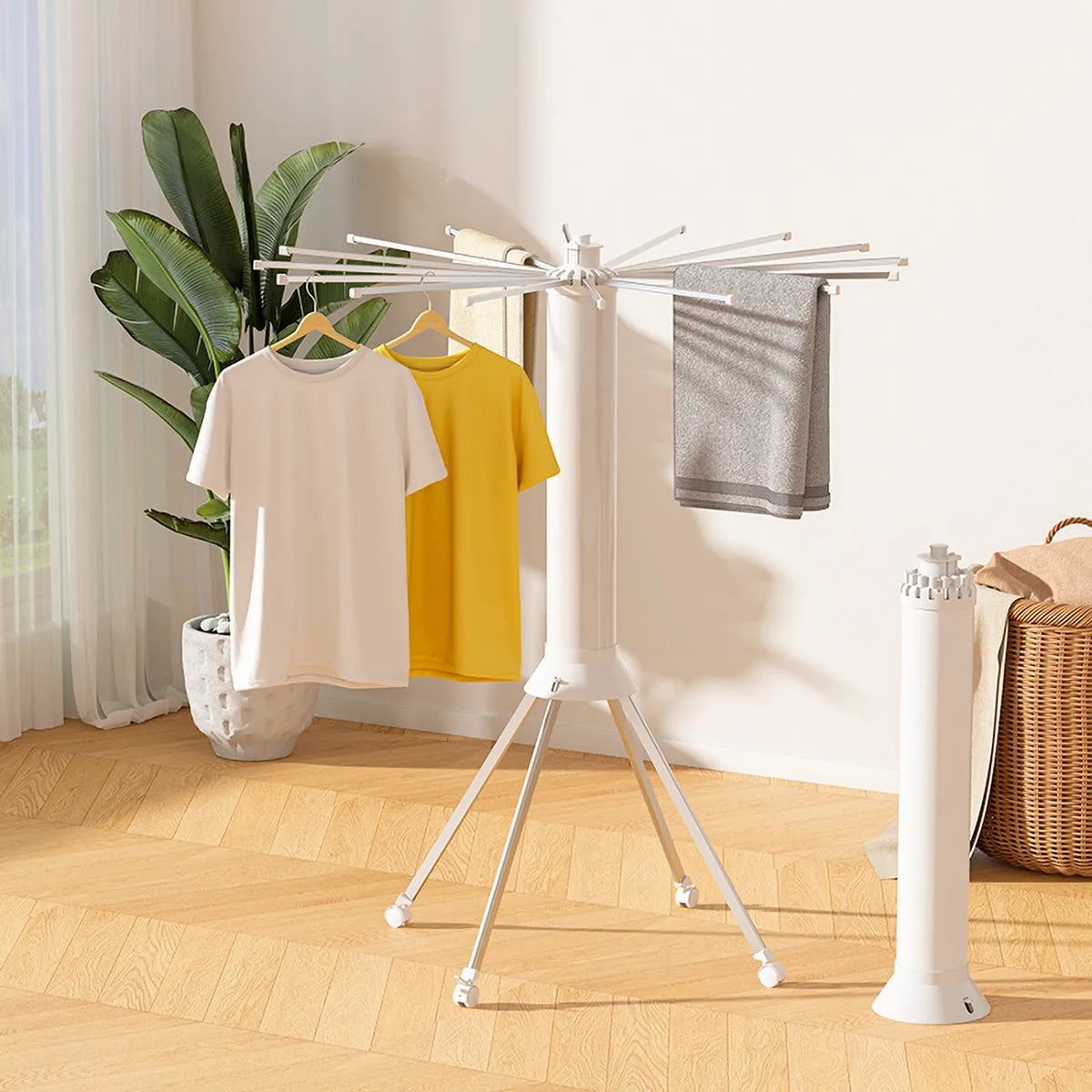 Tendedero de Ropa Plegable Tipo Paraguas Ahorra Espacio