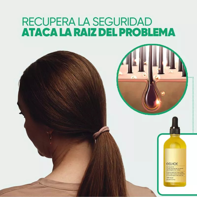 Aceite Natural para el Crecimiento del Cabello Eelhoe
