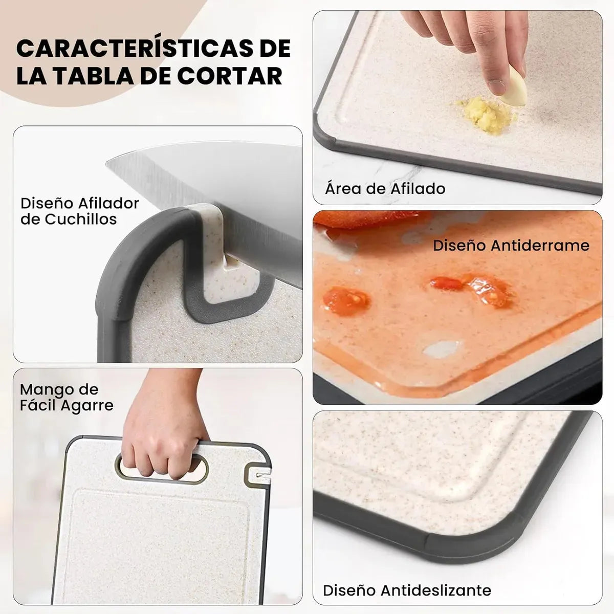 Tabla De Cortar Multifuncional De Acero Doble Cara 2 en 1