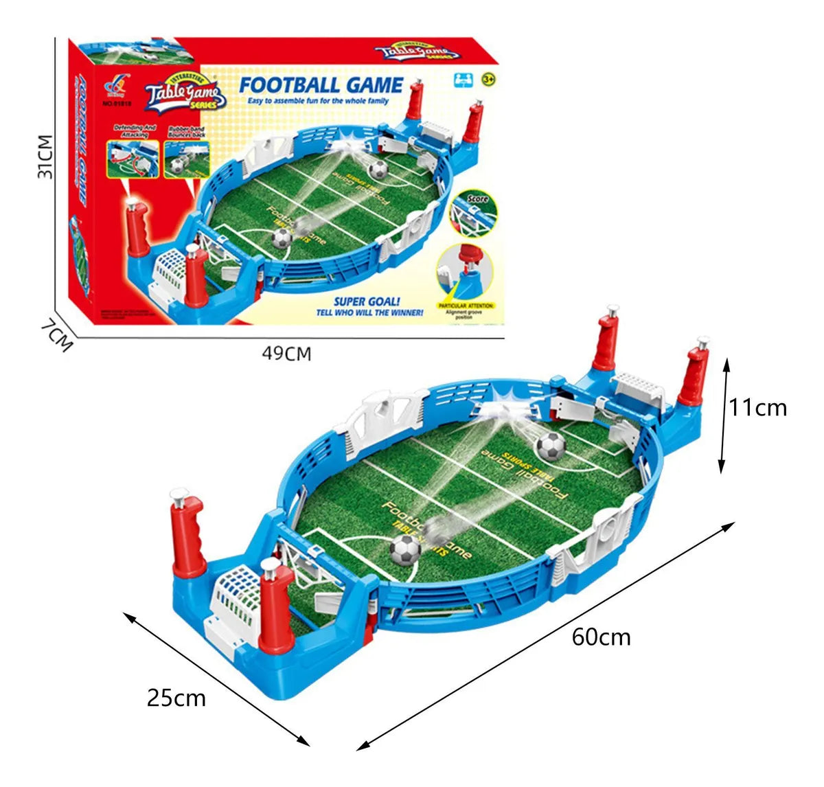 Juego Mini Futbolito De Mesa con 4 Pelotas