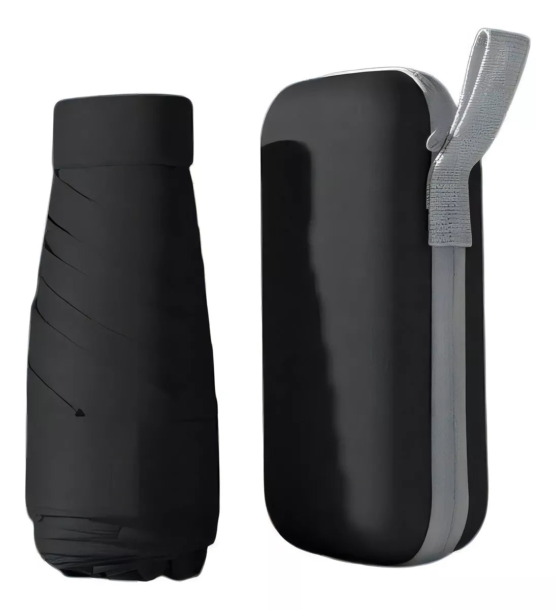 Mini Paraguas Plegable en Estuche Black Coating