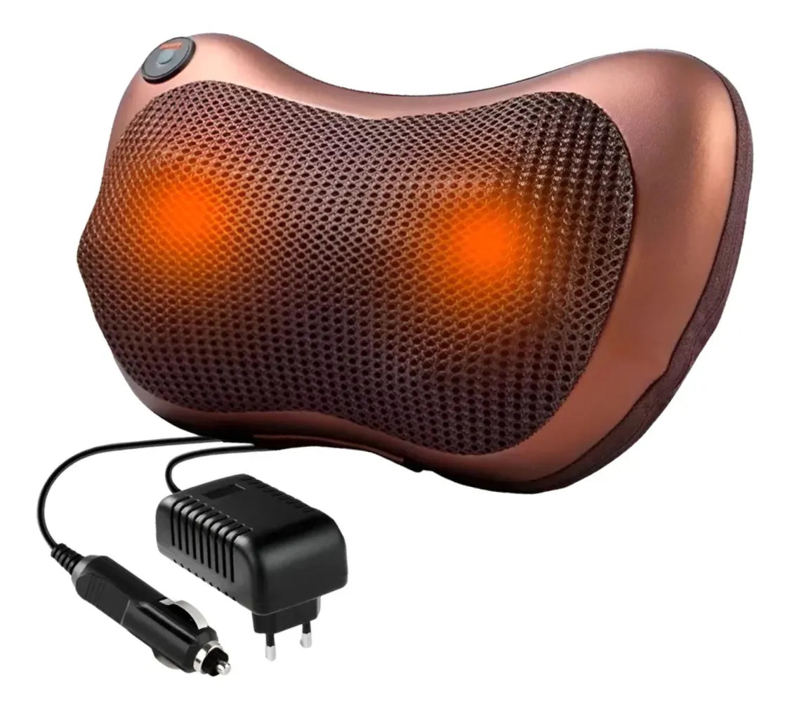 Cojin Masajeador CarPillow con Temperatura y Rodillos