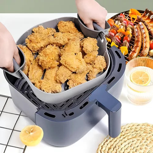 Bandeja Cuadrada de Silicona para Freidora Electrica Air Fry