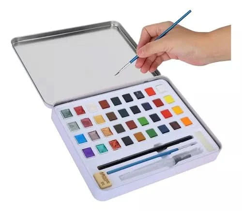 Juego de Pintura de Acuarela de 36 Colores con Pincel