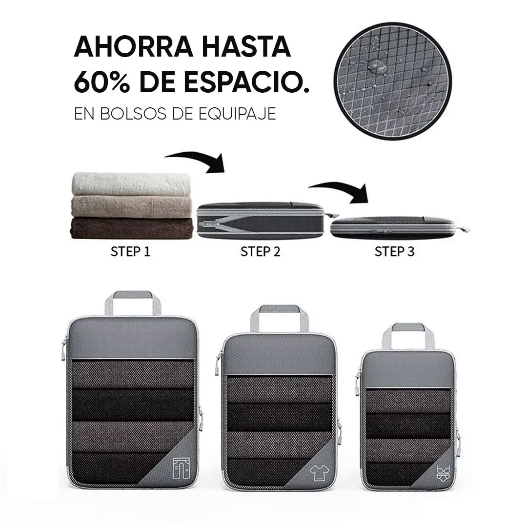 Set de 5 Bolsas Organizadoras para Viaje Milhome