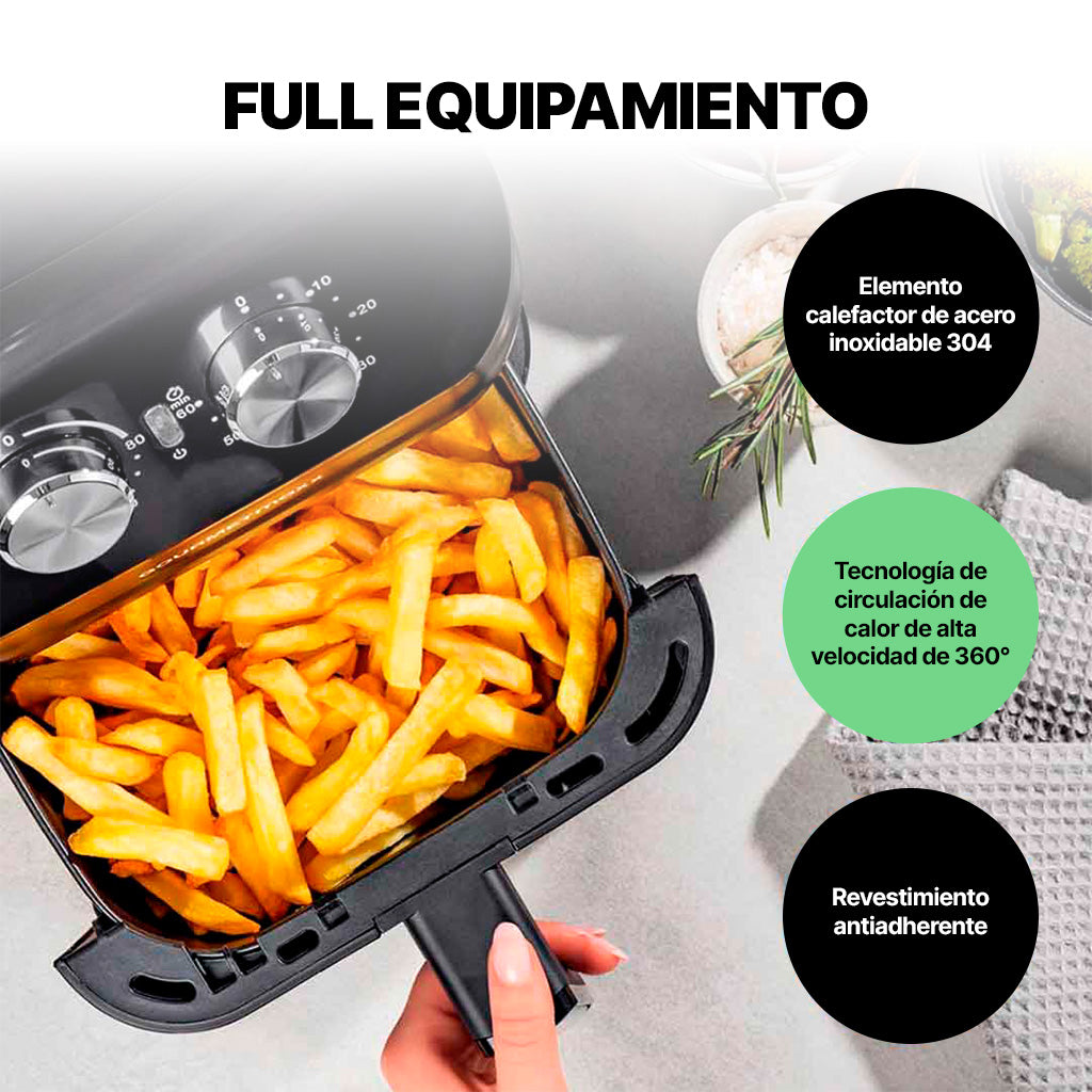 Freidora Sin Aceite Marvo HAF-086 4L Negro