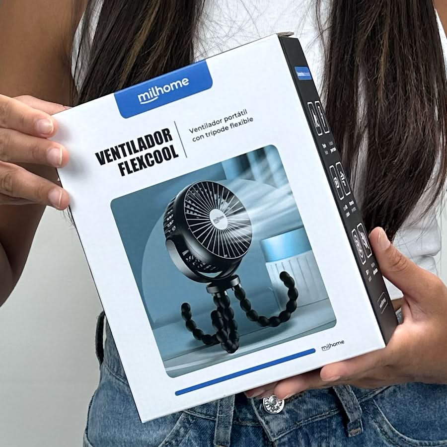 Ventilador Milhome Flexcool Portatil Flexible para Bebé