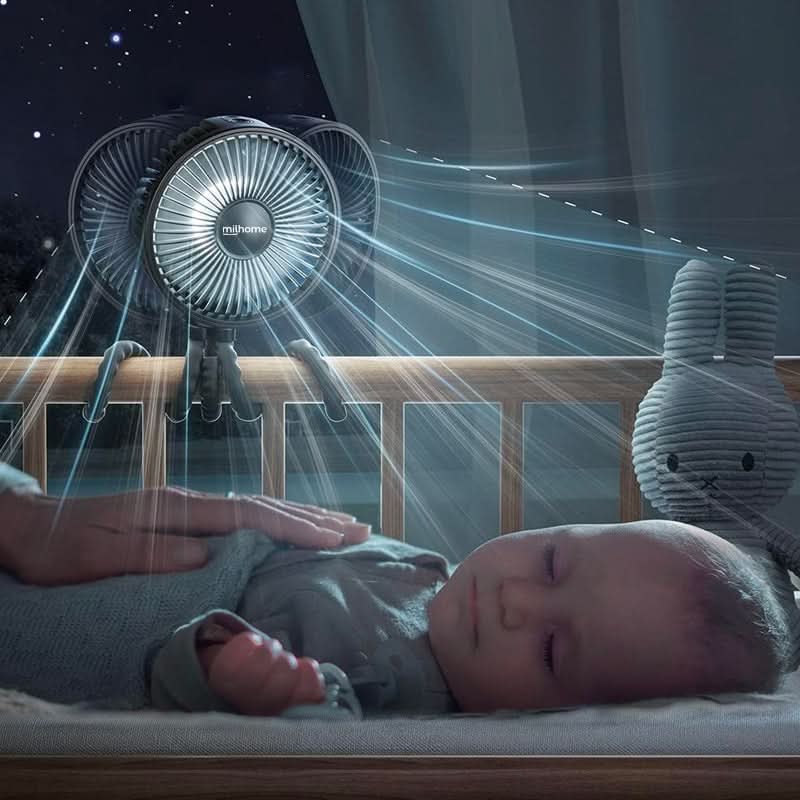 Ventilador Milhome Flexcool Portatil Flexible para Bebé