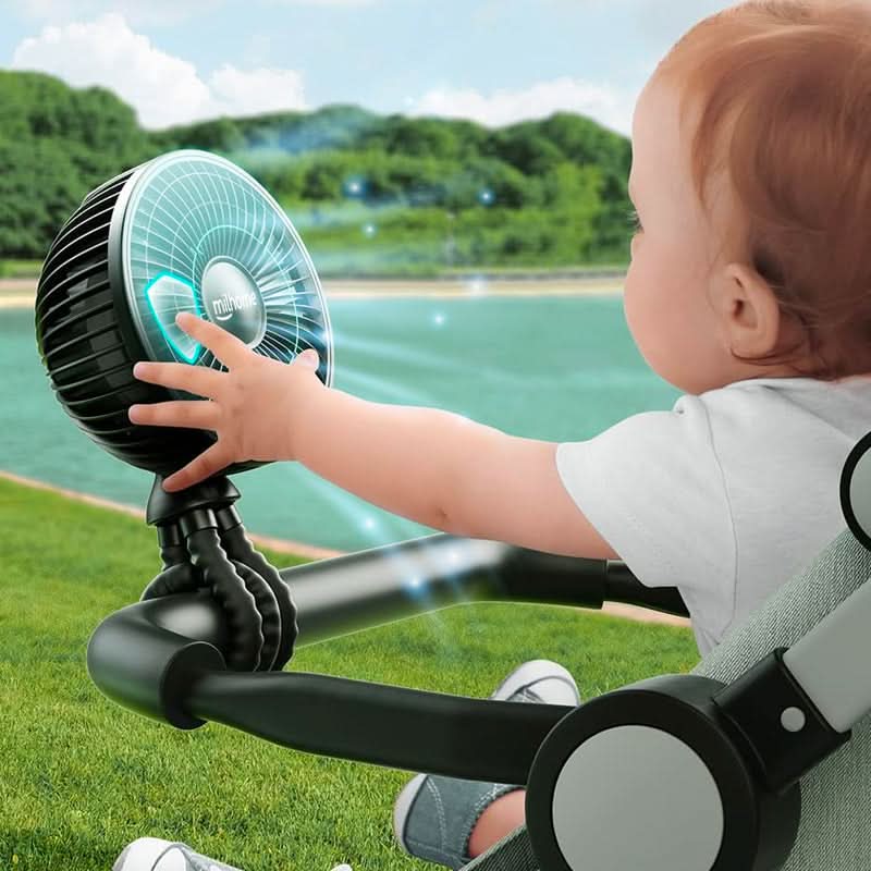Ventilador Milhome Flexcool Portatil Flexible para Bebé