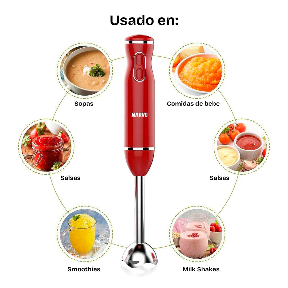 Mixer Marvo HBR-079RD Acero Inoxidable Rojo