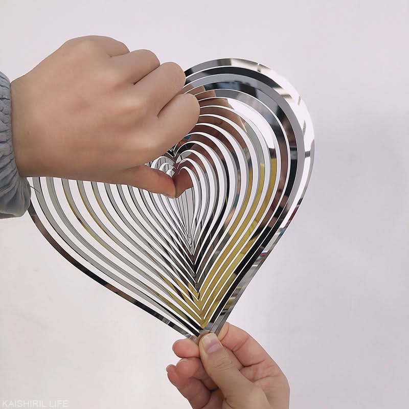 Adorno de Jardín para Viento con Forma de Corazón