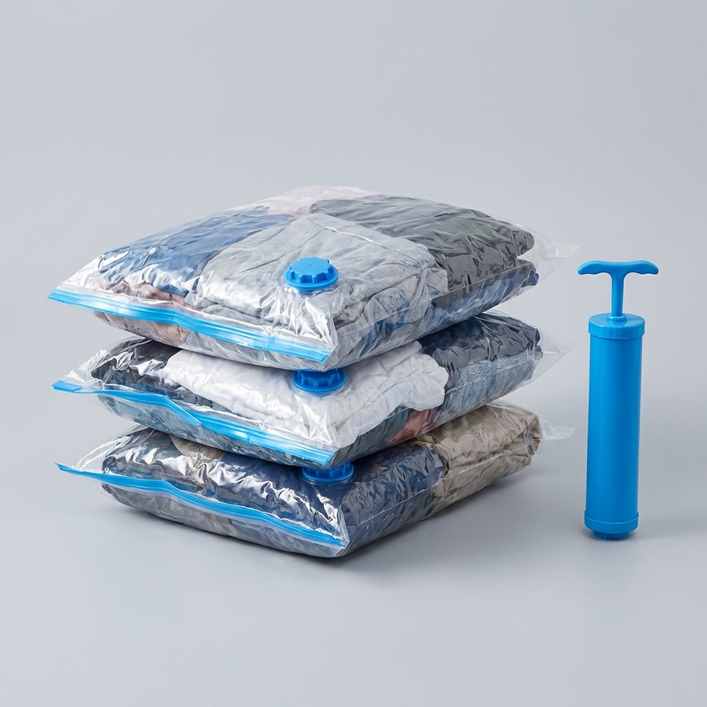 Set de 3 Bolsas al Vacio con Inlfador Save Space
