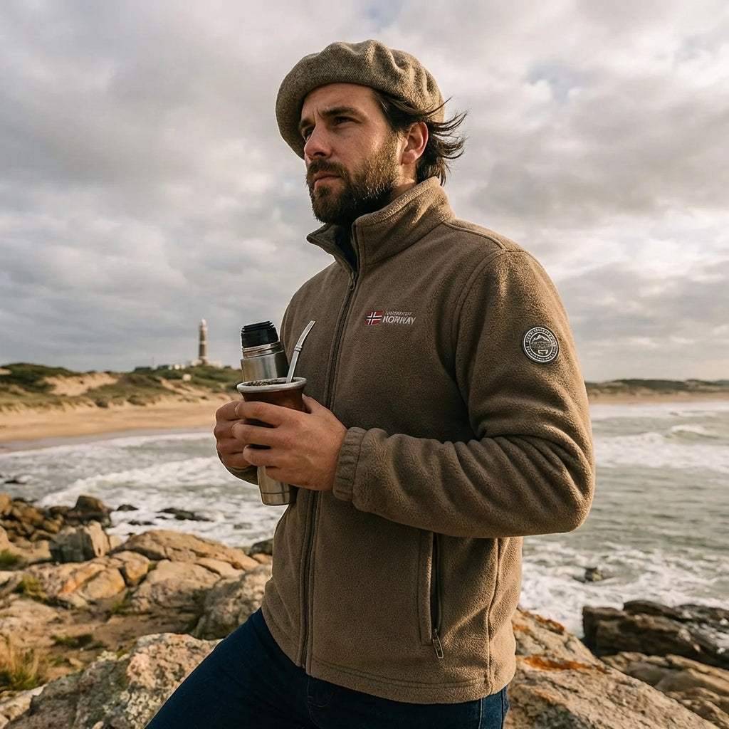 Campera Polar flec de Invierno para Hombre