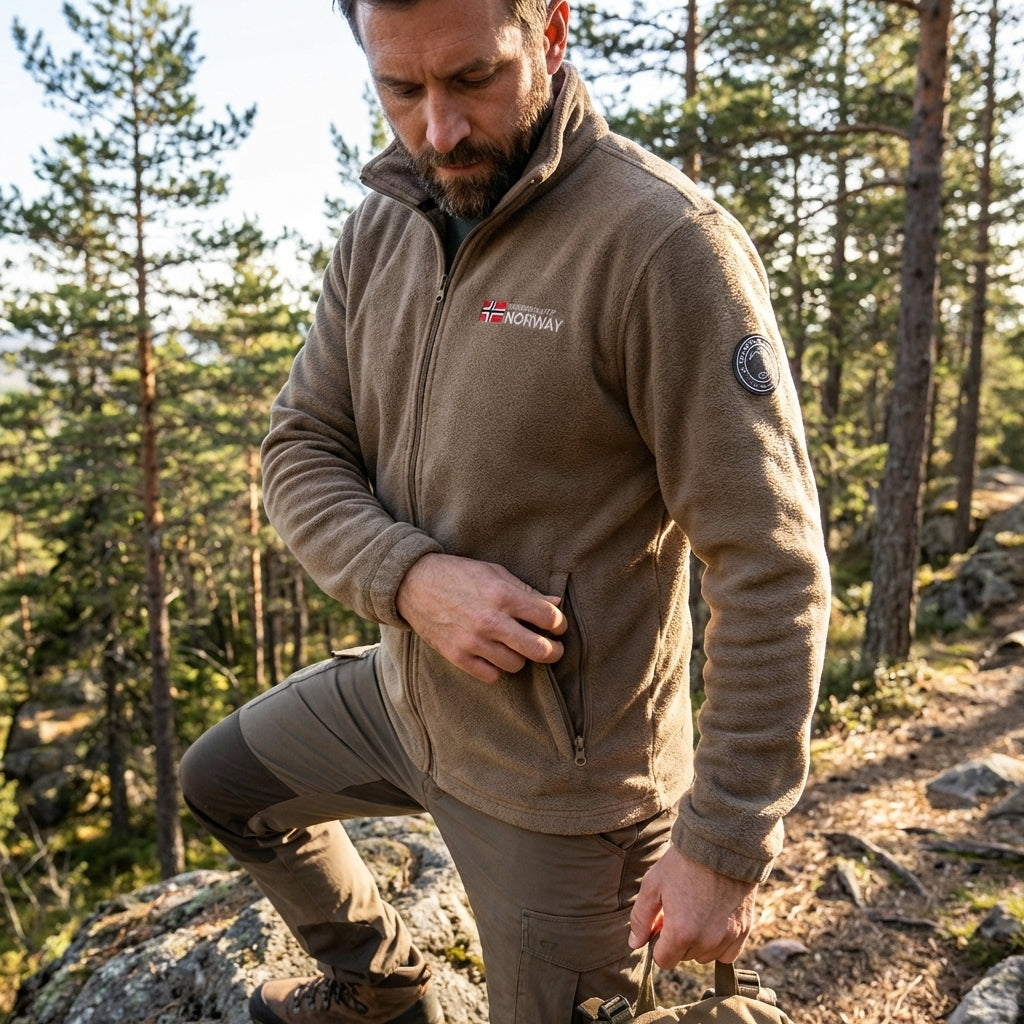 Campera Polar flec de Invierno para Hombre
