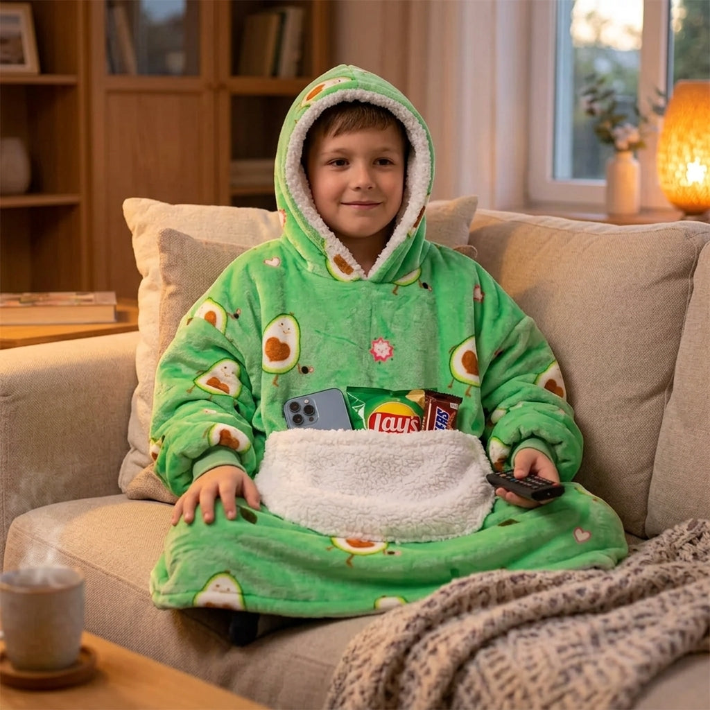 Hoodie Niños Polar con Capucha Marca Wilma