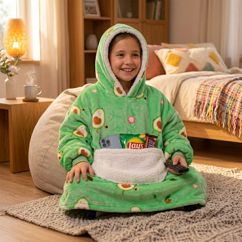 Hoodie Niños Polar con Capucha Marca Wilma