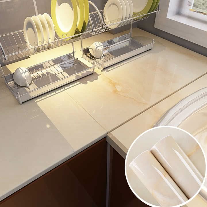 Papel Adhesivo Simil Marmol Impermeable Milhome 10mts