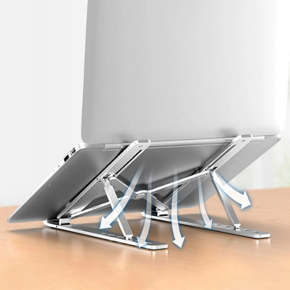  Soporte ajustable de aluminio para laptop, plegable