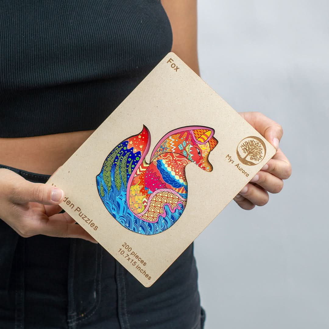 Puzzle de Madera de 200 Piezas Diseño Zorro
