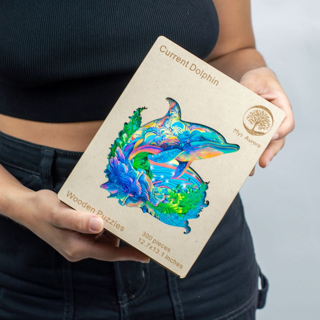 Puzzle de Madera de 300 Piezas Diseño Delfin