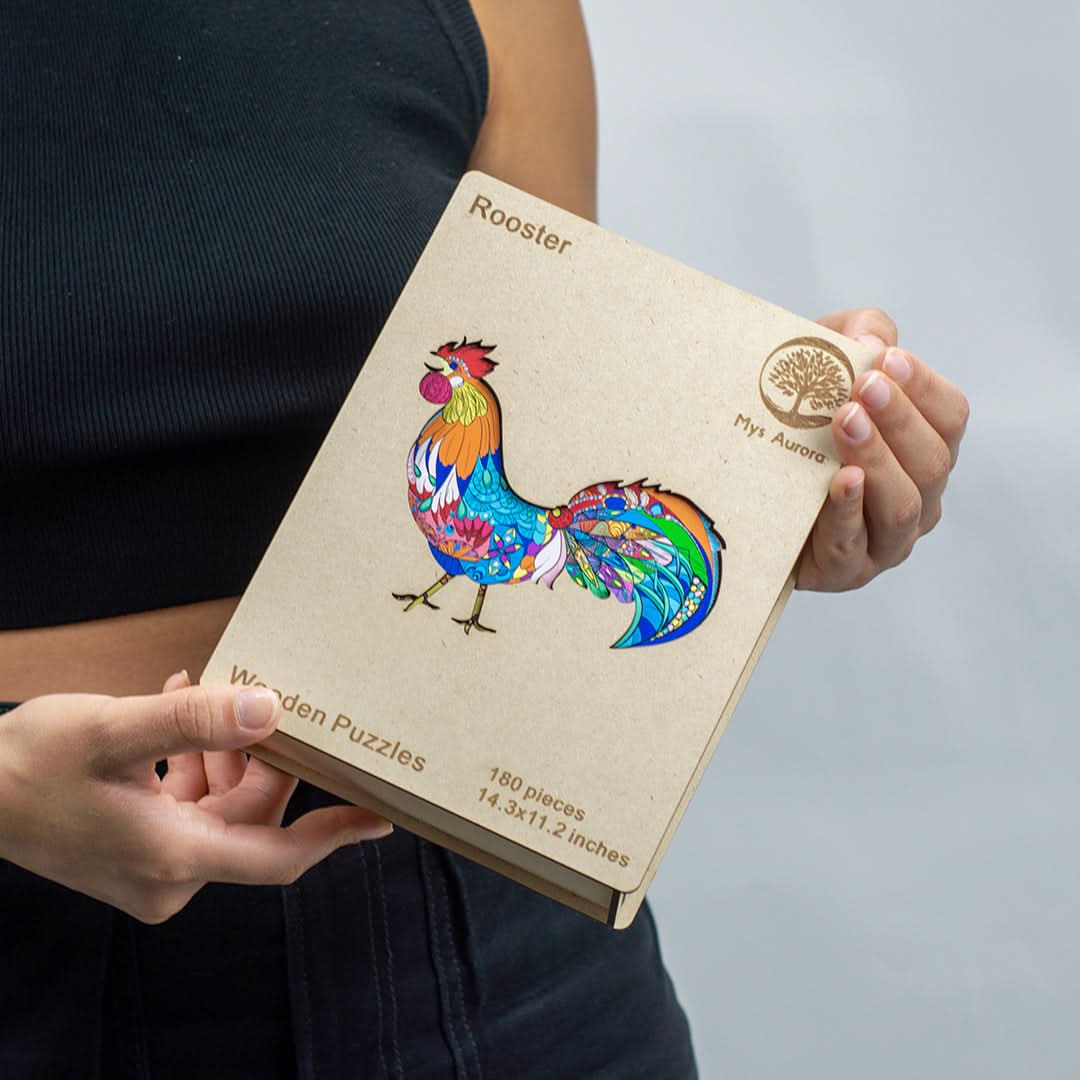 Puzzle de Madera de 180 Piezas Diseño Gallo